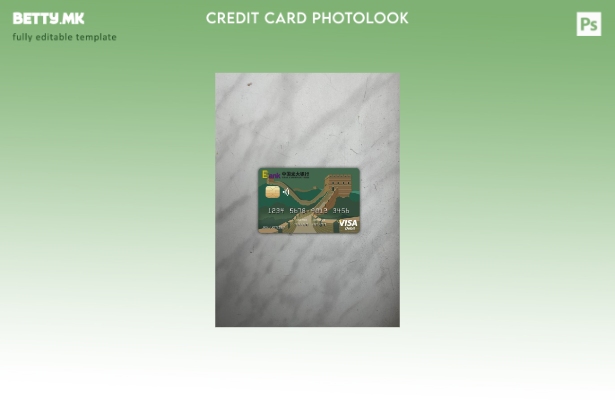 модерен стил на Кина Everbright банка виза картичка photolook пред шаблон